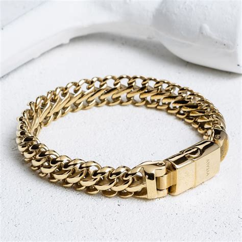 pulseras de oro para hombre.